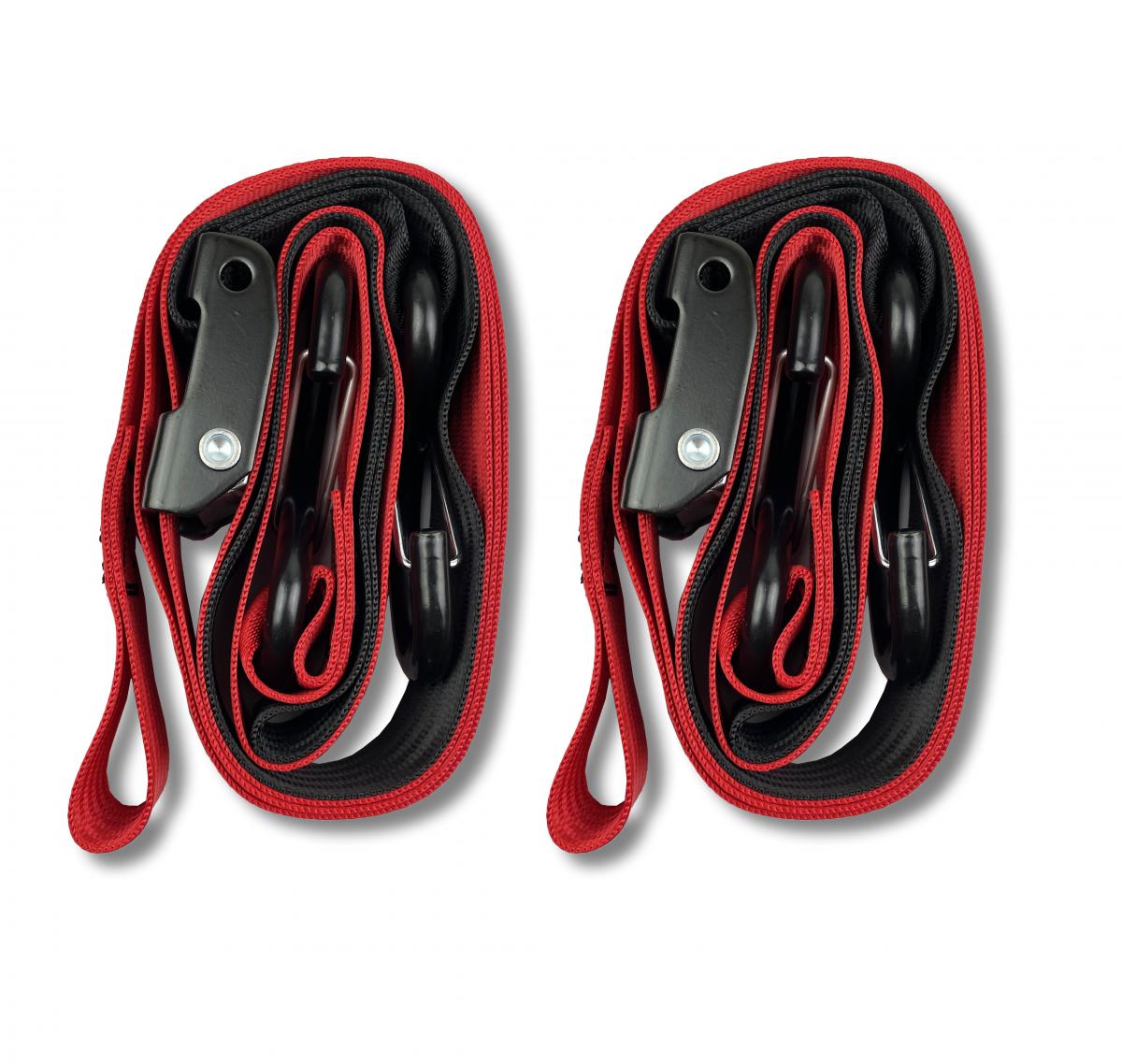 TIE DOWNS 38mm 1.5 RED & BLACK, 500KG