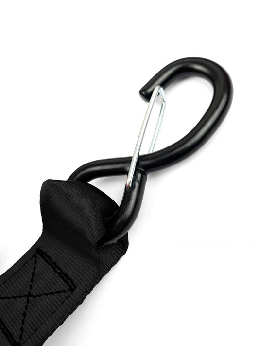 TIE DOWNS 38mm 1.5 BLACK & BLACK, 500KG