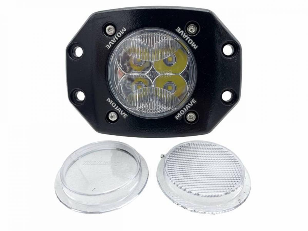 TIGER LIGHTS - SINGLE FLUSH MOUNT LED SPOT LIGHT 3 12/24V MOJAVE TLM3-FM