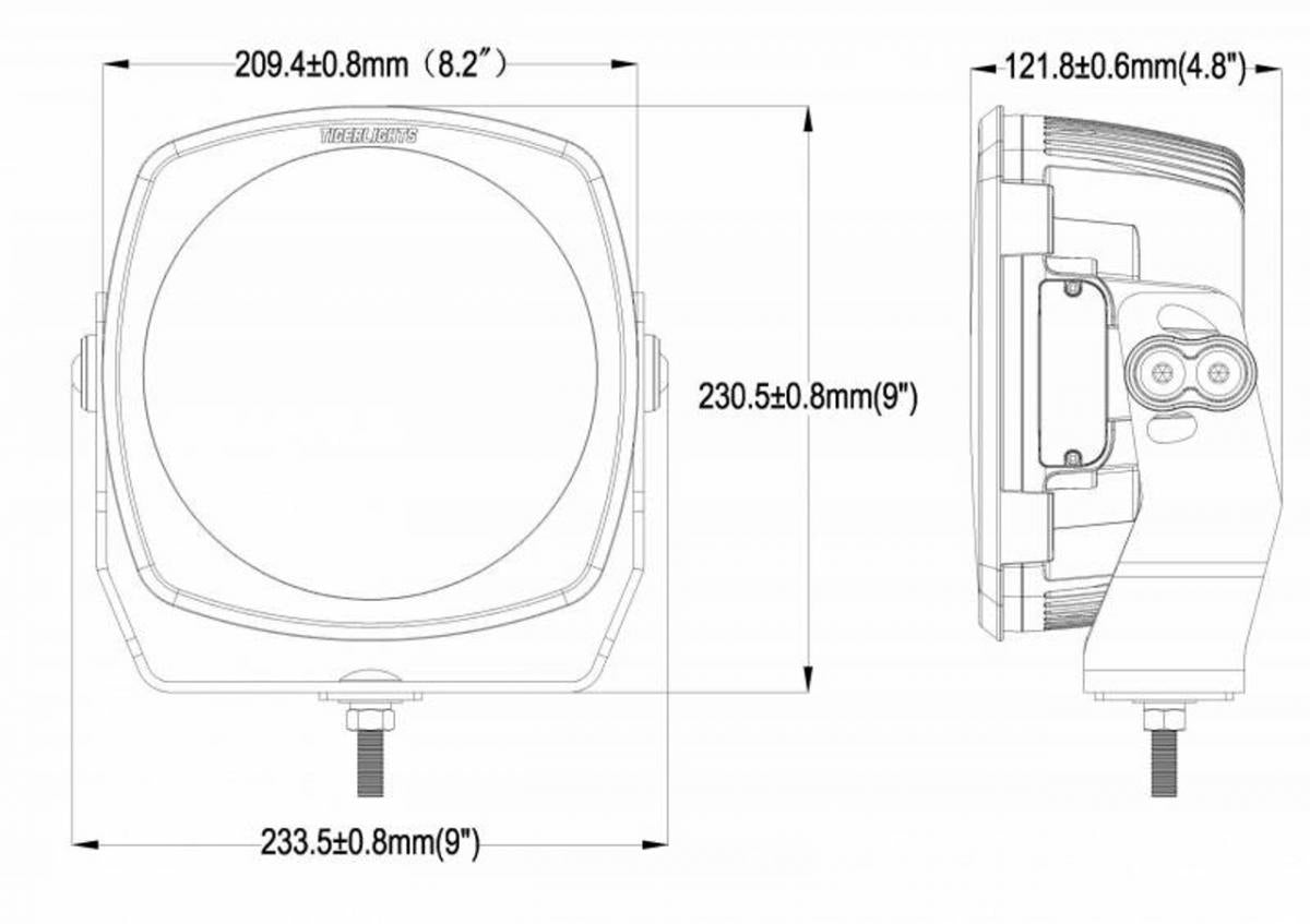 TIGER LIGHTS - SINGLE LED SPOT LIGHT 8 12/24V MOJAVE TLM8