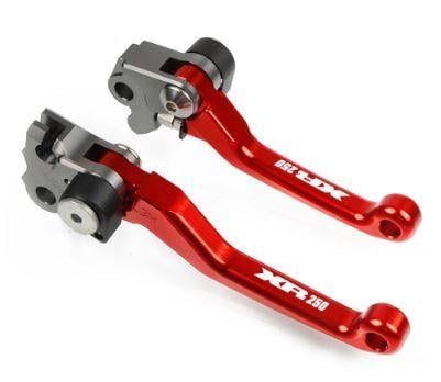 FLEXI CLUTCH & BRAKE LEVER CNC BILLET, Honda XR250 95-07 RED PIVOT