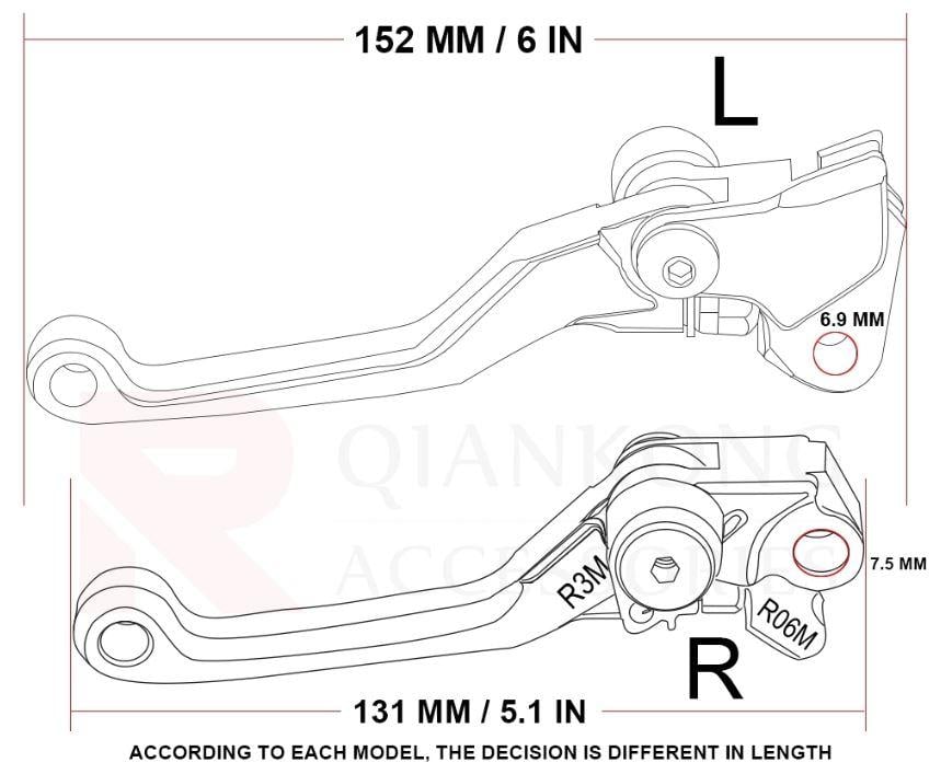 FLEXI CLUTCH & BRAKE LEVER CNC BILLET, Honda XR250 95-07 RED PIVOT