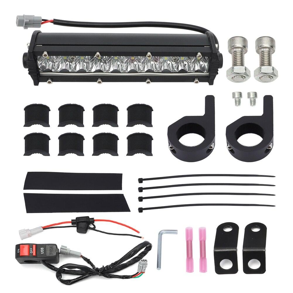 7/8 22mm LED HEADLIGHT BAR UNIVERSAL YAMAHA KAWASAKI HONDA SUZUKI