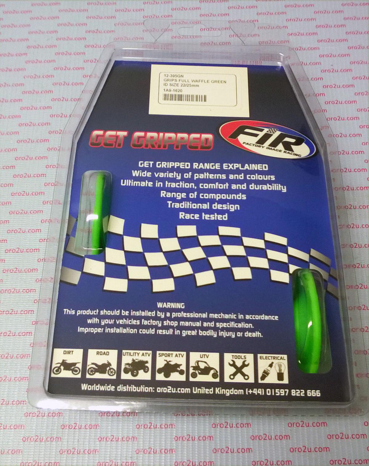 GRIPS FULL WAFFLE GREEN, ID SIZE 22/25mm