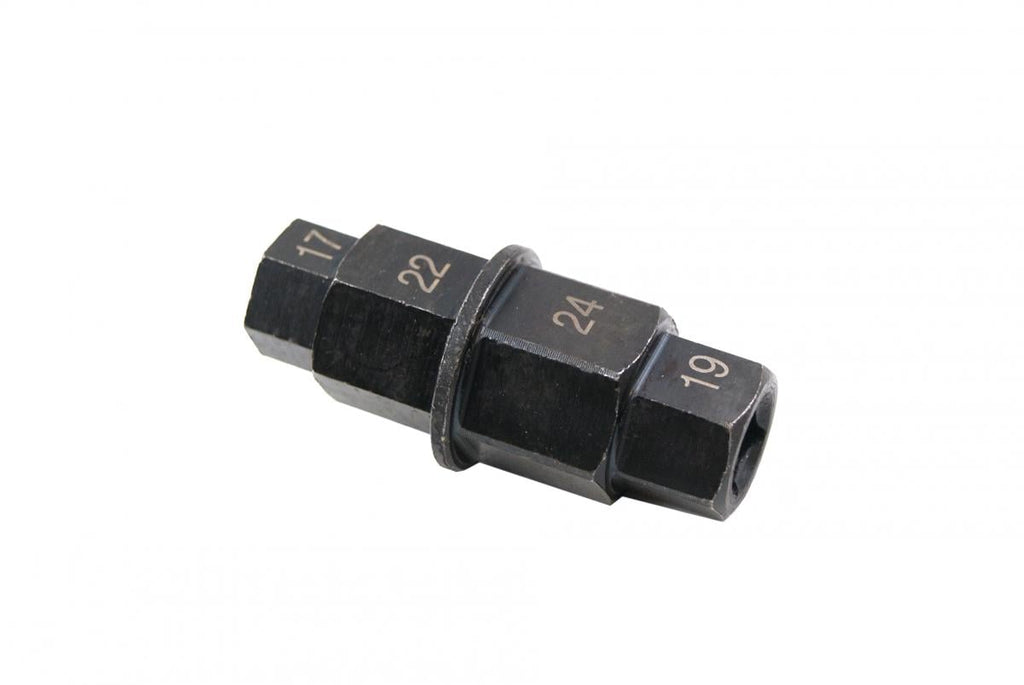 HEXAGON AXLE SPINDLE DRIVER REMOVAL TOOL, 17, 19, 22 and 24mm. 3/8 Square Drive