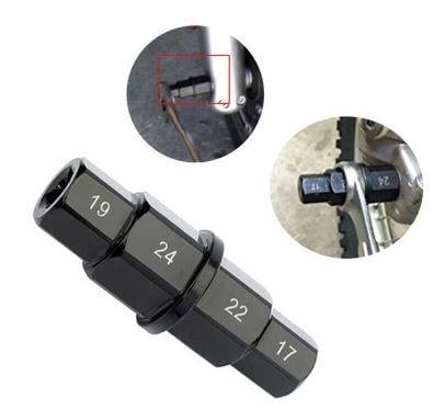 HEXAGON AXLE SPINDLE DRIVER REMOVAL TOOL, 17, 19, 22 and 24mm. 3/8 Square Drive