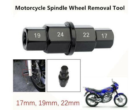 HEXAGON AXLE SPINDLE DRIVER REMOVAL TOOL, 17, 19, 22 and 24mm. 3/8 Square Drive