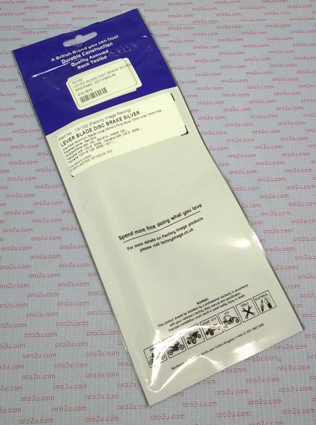 LEVER BLADE DISC BRAKE SILVER, 8A0079067, 5D7-H3922-00