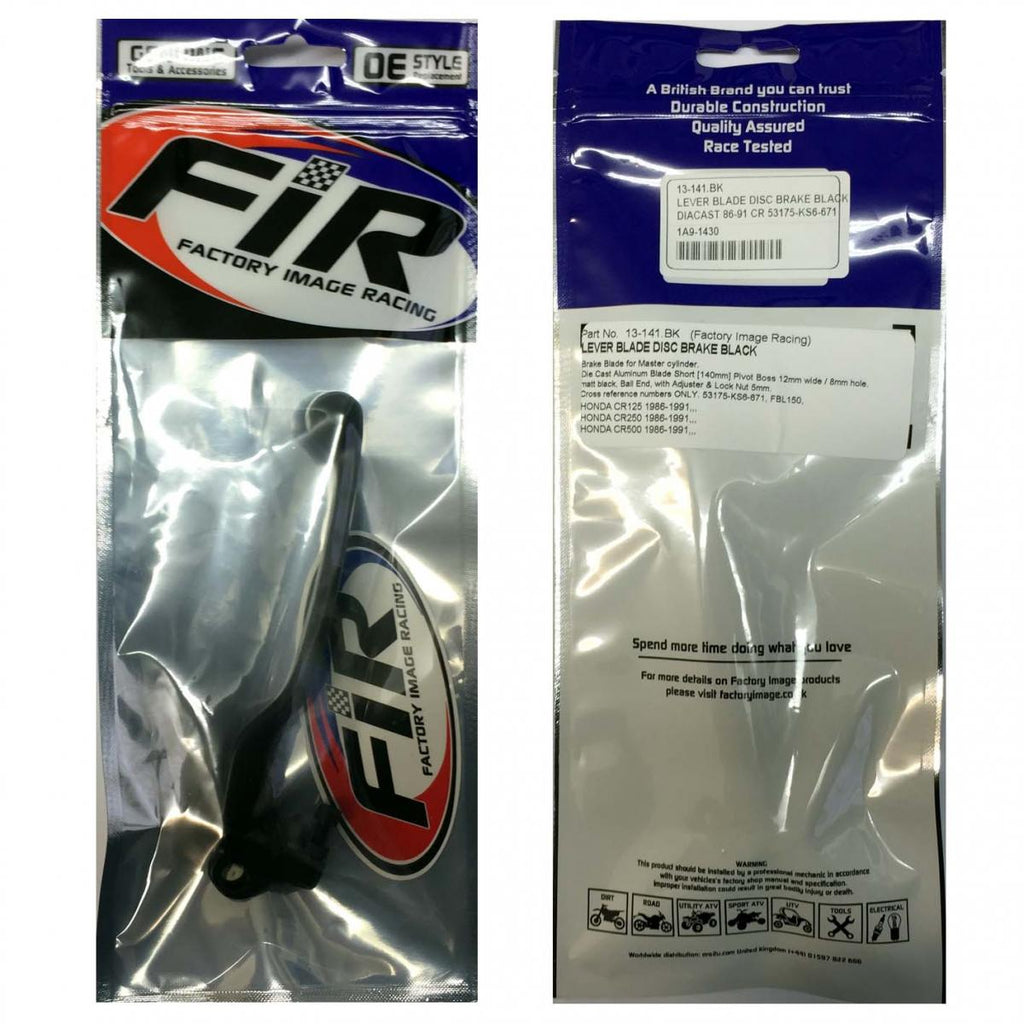 LEVER BLADE DISC BRAKE BLACK, DIACAST 86-91 CR 53175-KS6-671 53175-KS6-670