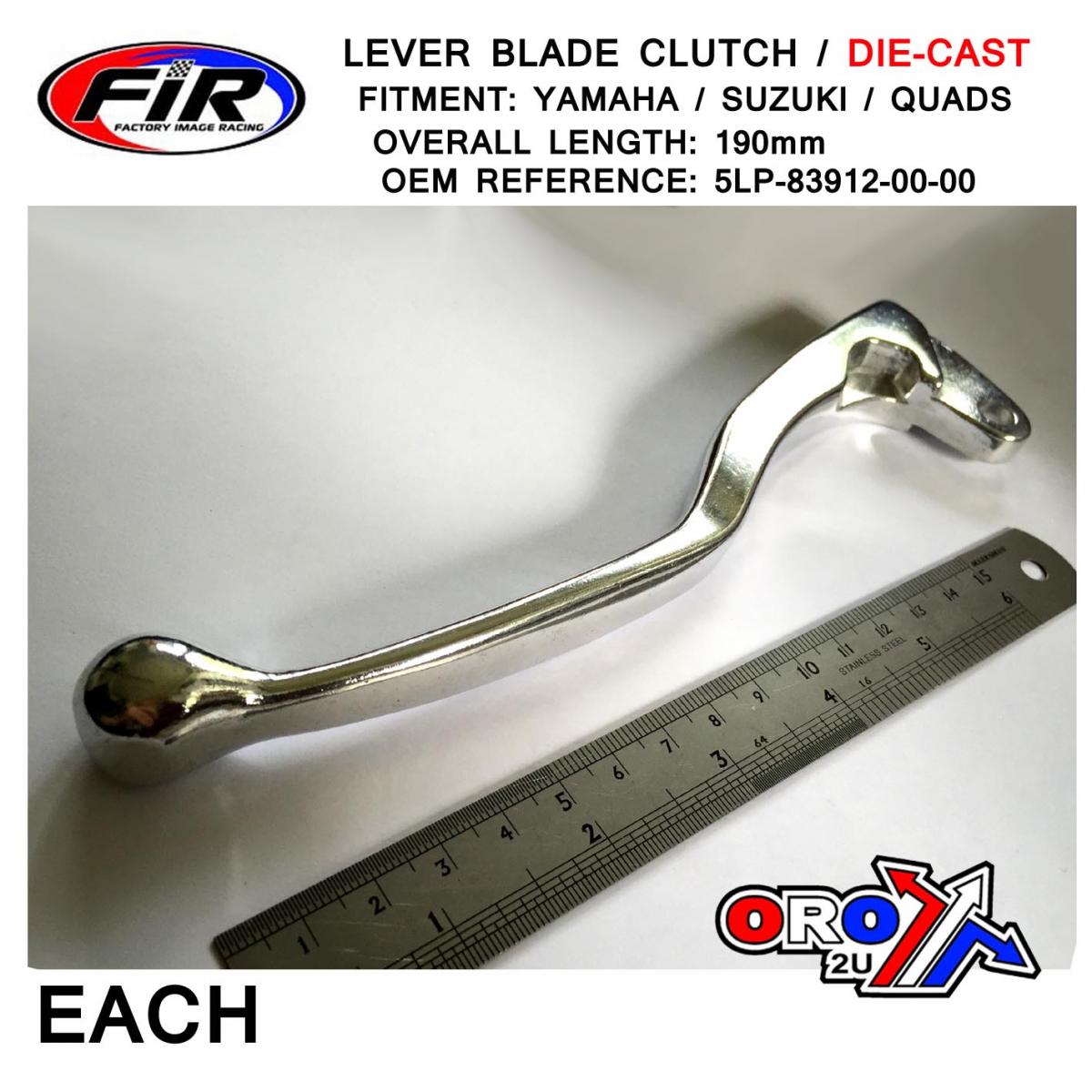 LEVER BLADE CLUTCH BRAKE, DIE CAST ALUMINIUM SILVER