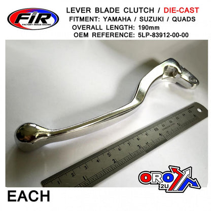 LEVER BLADE CLUTCH BRAKE, DIE CAST ALUMINIUM SILVER