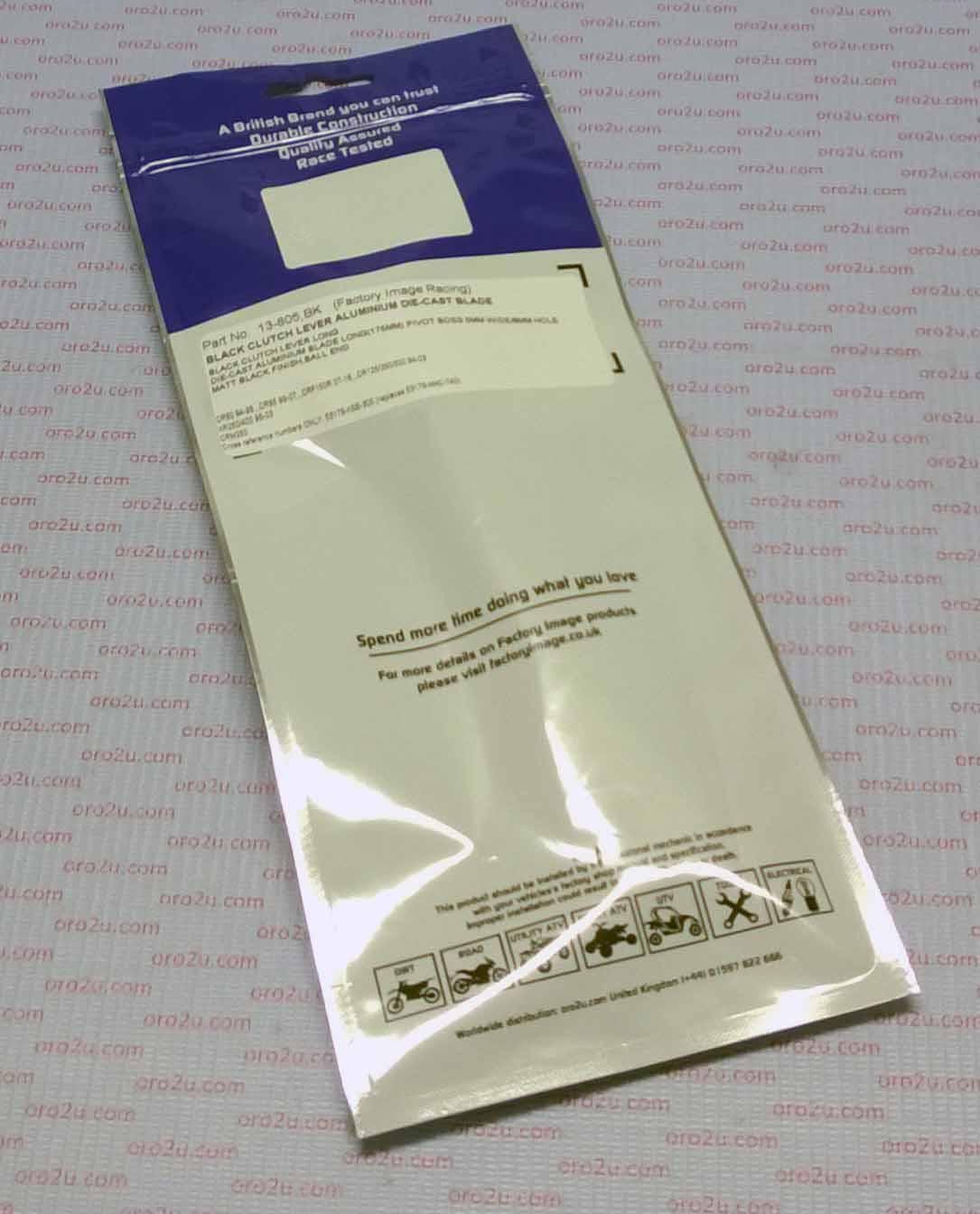 LEVER BLADE CLUTCH LONG BLACK, (DIA CAST) 83-03 CR HONDA