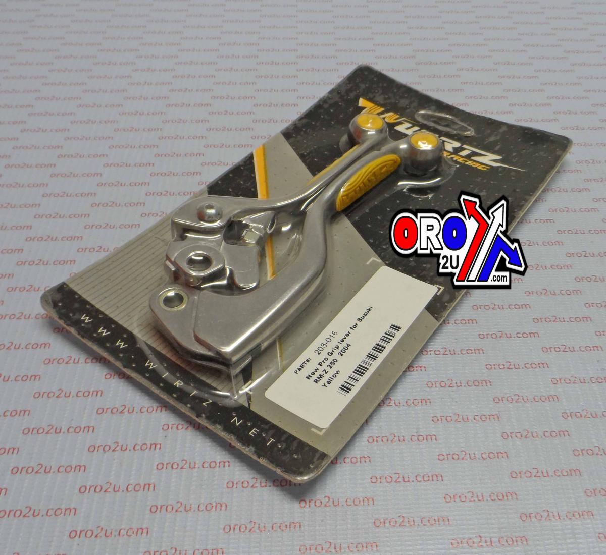 LEVER BLADE SET GRIP YELLOW RM, WIRTZ 203-016 CLUTCH & BRAKE