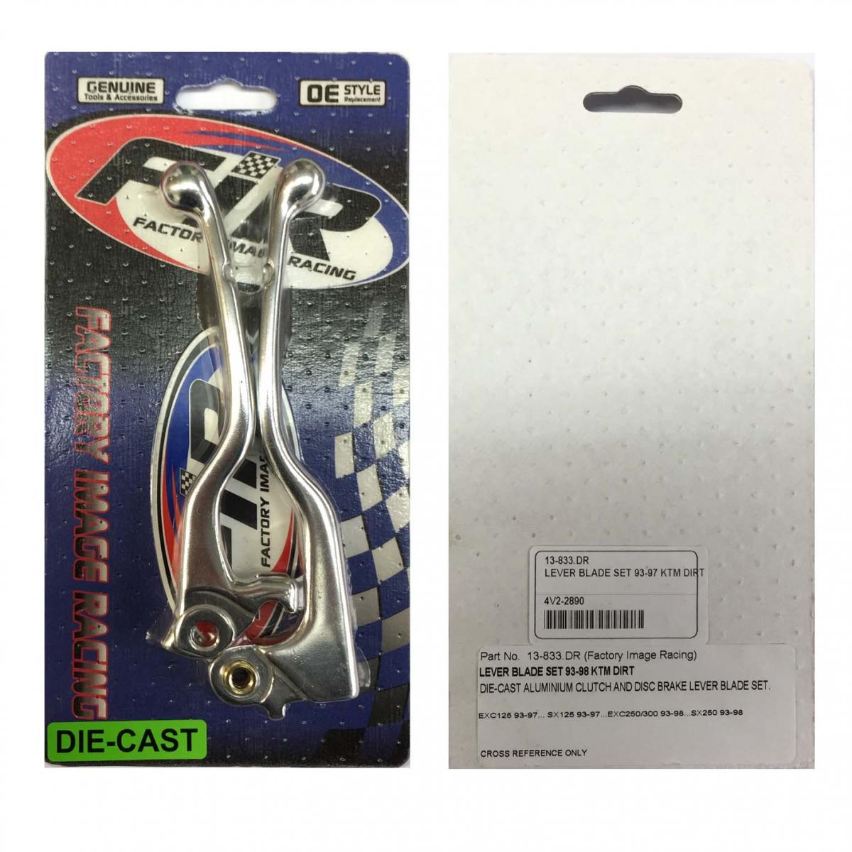LEVER BLADE SET 93-97 KTM DIRT, HUSQVARAN DIE-CAST