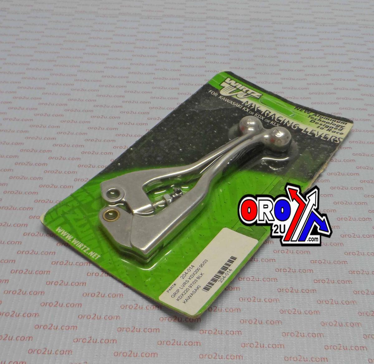 LEVER BLADE SET GRIP BLACK KX, WIRTZ 204-014 CLTUCH & BRAKE