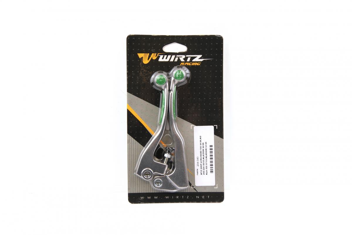 LEVER BLADE SET GRIP GREEN KX, WIRTZ 204-040 CLUTCH & BRAKE