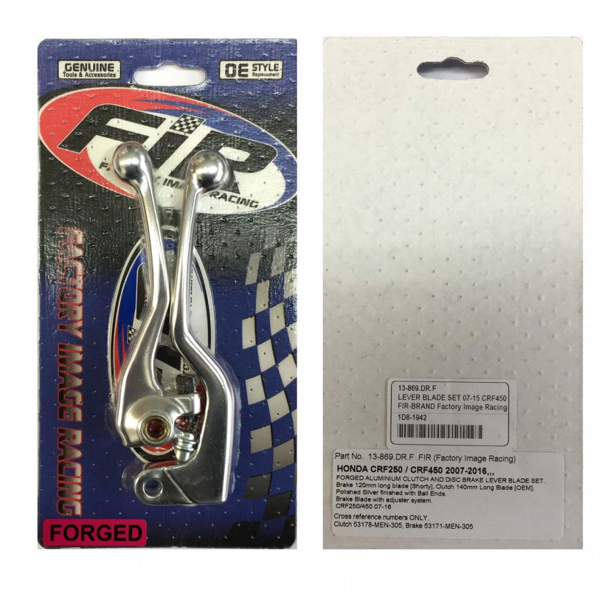 LEVER BLADE SET 07-17 CRF450, FORGED ALUMINIUM