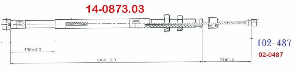 CABLE CLUTCH CRF230F 03-19, PSYCHIC 102-487 HONDA 03-05 CRF150F