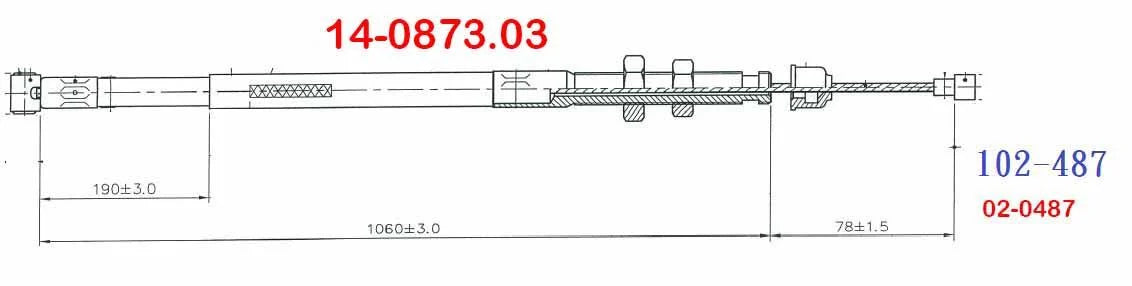 CABLE CLUTCH CRF230F 03-19, PSYCHIC 102-487 HONDA 03-05 CRF150F