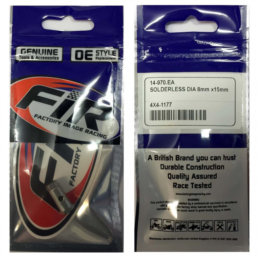 SOLDERLESS BARREL NIPPLES DIA 8mm x15mm BNS8 - PACK OF 10
