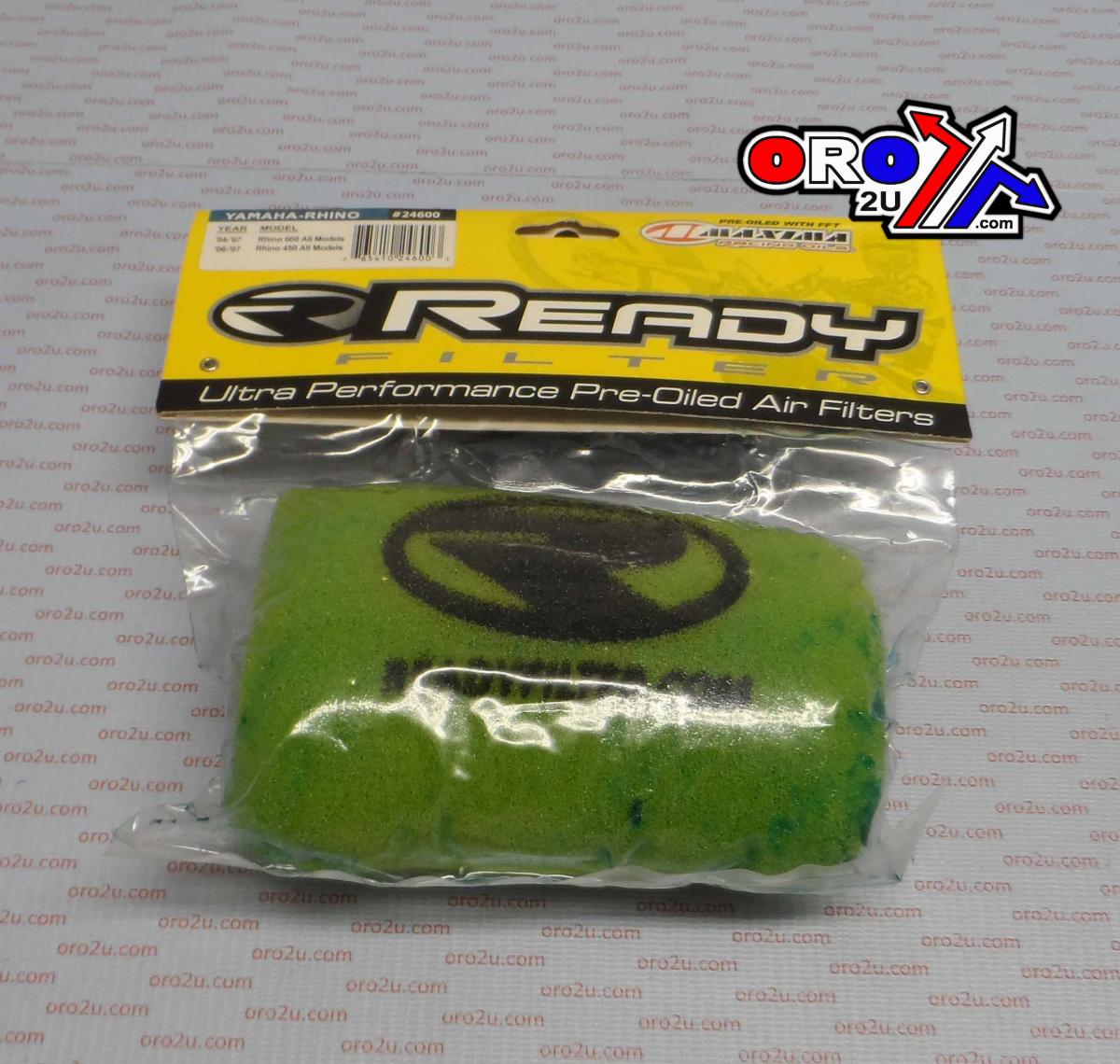 AIR FILTER 04-10 YXR660, READY 2 RACE OILED