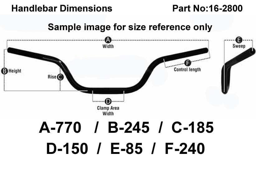ATV STEEL HANDLEBAR 9 1/2, HONDA OEM REF: 53100-HP5-600