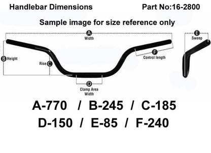 ATV STEEL HANDLEBAR 9 1/2, HONDA OEM REF: 53100-HP5-600
