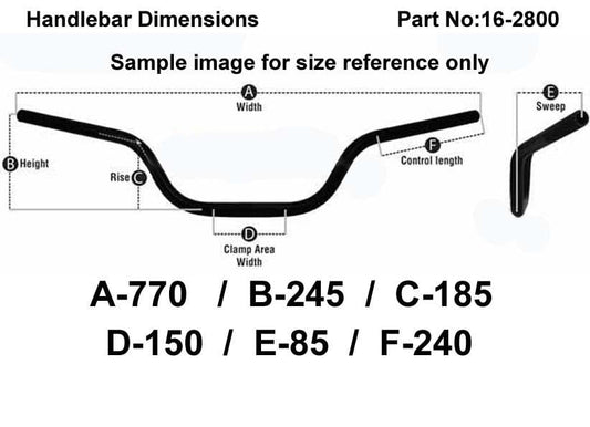 ATV STEEL HANDLEBAR 9 1/2, HONDA OEM REF: 53100-HP5-600