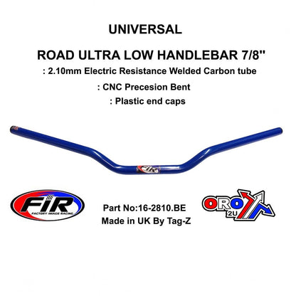 ROAD ULTRA LOW HANDLEBAR 7/8'', S/BIKE SPORTS UNIVERSAL BLUE, / REN REF : 758-01