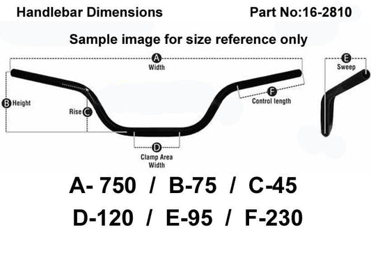 ROAD ULTRA LOW HANDLEBAR 7/8'', S/BIKE SPORTS UNIVERSAL BLUE, / REN REF : 758-01