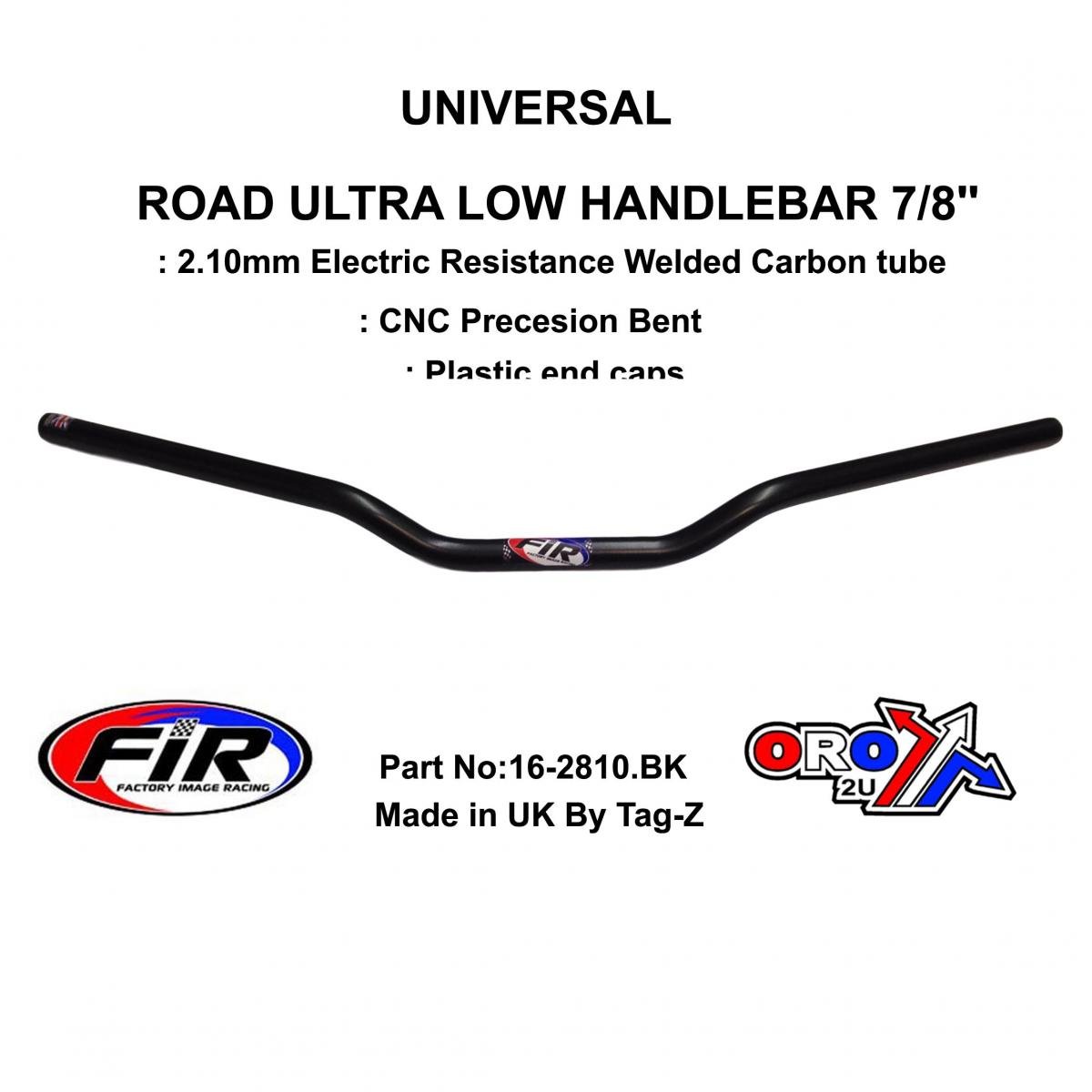 ROAD ULTRA LOW HANDLEBAR 7/8'', S/BIKE SPORTS UNIVERSAL MAT BK, / REN REF : 758-01