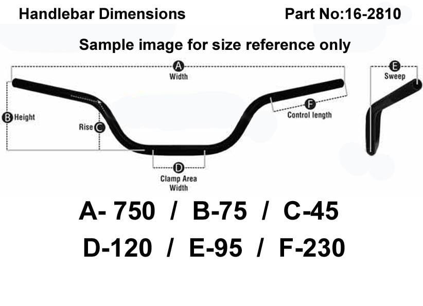 ROAD ULTRA LOW HANDLEBAR 7/8'', S/BIKE SPORTS UNIVERSAL MAT BK, / REN REF : 758-01