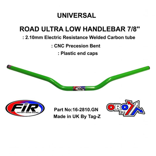 ROAD ULTRA LOW HANDLEBAR 7/8'', S/BIKE SPORTS UNIVERSAL GREEN, / REN REF : 758-01