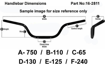ROAD LOW HANDLEBAR 7/8'', S/BIKE SPORTS UNIVERSAL GREEN, / REN REF : 754-01