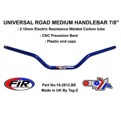 ROAD MEDIUM HANDLEBAR 7/8'', S/BIKE SPORTS UNIVERSAL BLUE, / REN REF : 755-01