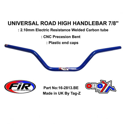 ROAD HIGH HANDLEBAR 7/8'', S/BIKE SPORTS UNIVERSAL BLUE, / REN REF : 756-01