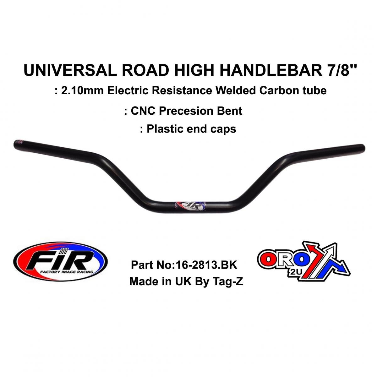 ROAD HIGH HANDLEBAR 7/8'', S/BIKE SPORTS UNIVERSAL MAT BK, / REN REF : 756-01