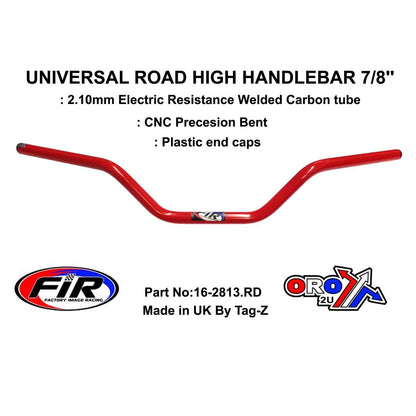ROAD HIGH HANDLEBAR 7/8'', S/BIKE SPORTS UNIVERSAL RED, / REN REF : 756-01