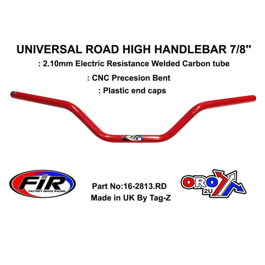 ROAD HIGH HANDLEBAR 7/8'', S/BIKE SPORTS UNIVERSAL RED, / REN REF : 756-01