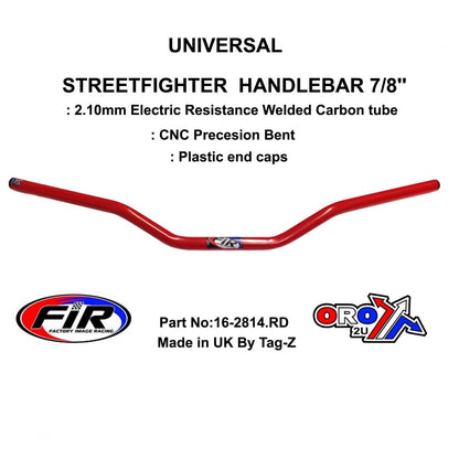 STREETFIGHTER HANDLEBAR 7/8'', ROAD SPORTS UNIVERSAL RED, / REN REF : 789-02