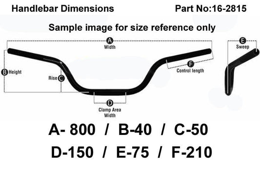 ROAD WIDE LOW HANDLEBAR 7/8'', STREET SPORTS UNIVERSAL BLUE, / REN REF : 749-02