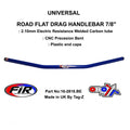 ROAD FLAT DRAG HANDLEBAR 7/8'', STREET SPORTS UNIVERSAL BLUE, / REN REF : 658-02