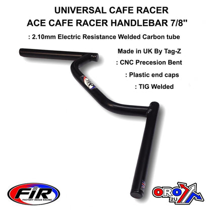 ACE CAFE RACER 7/8'' HANDLEBAR, MATT BLACK / ACE BAR, / RE: B01DJTDQX6