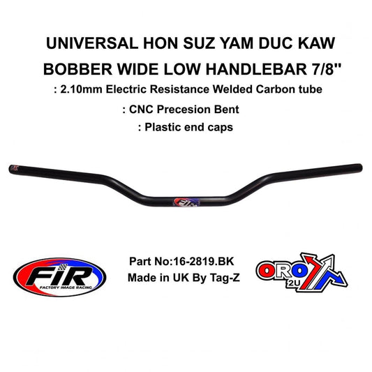 BOBBER HANDLEBAR 7/8'' MAT BK, HON SUZ YAM DUC KAW WIDE, / RE: CML405128
