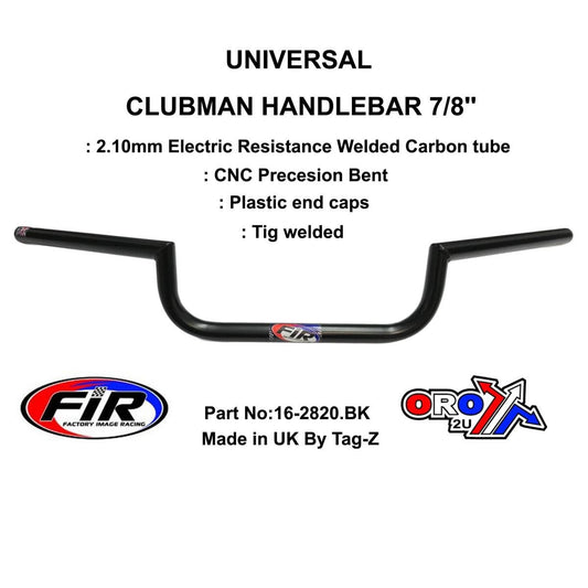 CLUBMAN 7/8'' HANDLEBAR MAT BK, CAFE RACER & CLUBMAN STYLE, / RE: 5697028439551