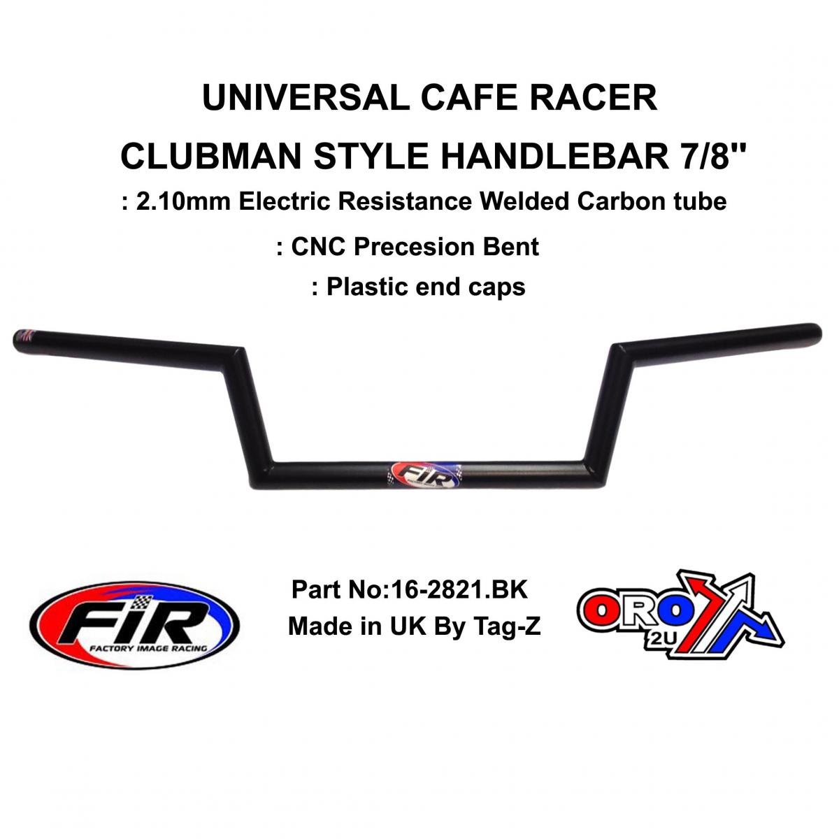 CLUBMAN 7/8'' HANDLEBAR MAT BK, CAFE RACER & CLUBMAN STYLE, / RE: 5697028439551