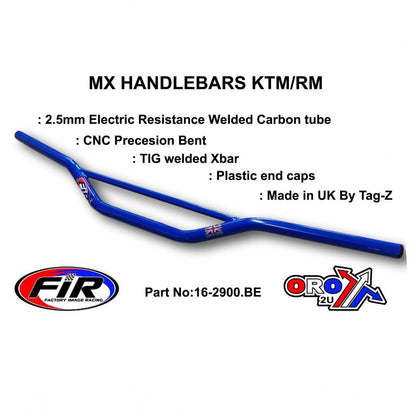 MX STEEL HANDLEBARS KTM/RM/CR, / BLUE 22mm / 7/8''