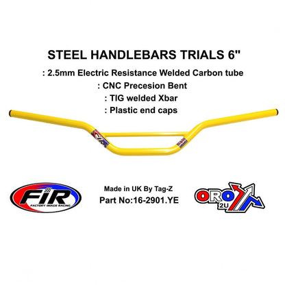 STEEL HANDLEBARS TRIALS 6, / YELLOW22mm 7/8, REF 48-768 / 768-02