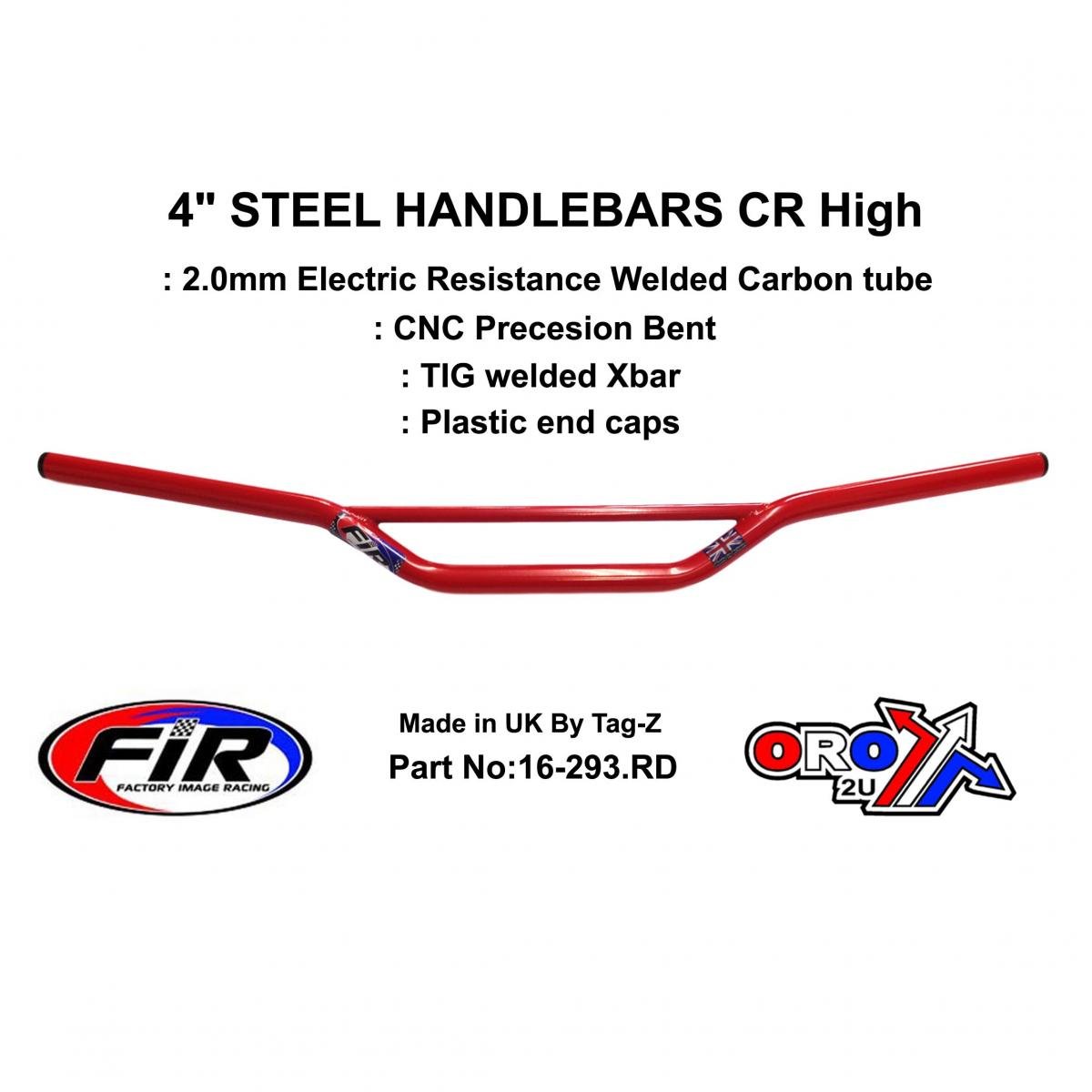 4 STEEL HANDLEBARS CR High HONDA CR / REN RE: 773-01