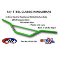 6.5 STEEL CLASSIC HANDLEBARS, / GREEN FULL GLOSS, Made in UK [TAG-Z]